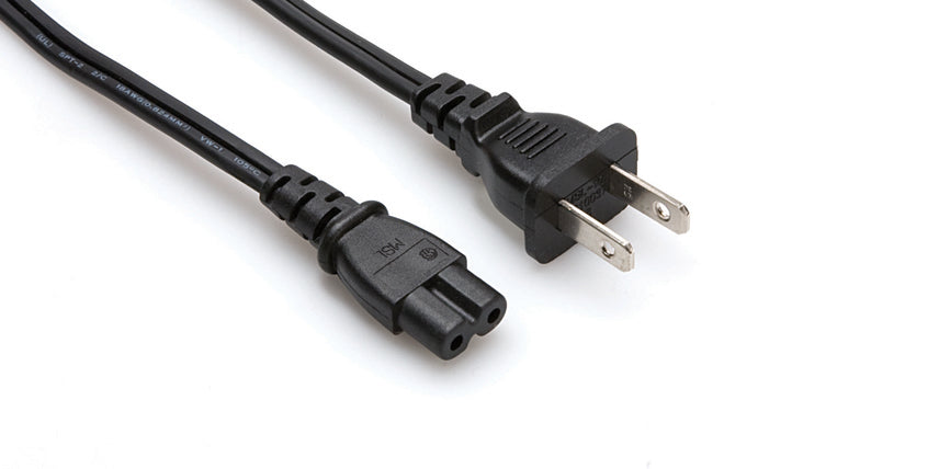 Hosa PWP-426 Power Cord Iec C7 - Nema 1-15p 8ft