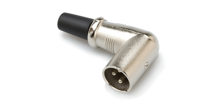 Hosa XRR-318M Connector Right Angled XLR Male Clamp Strain Relief