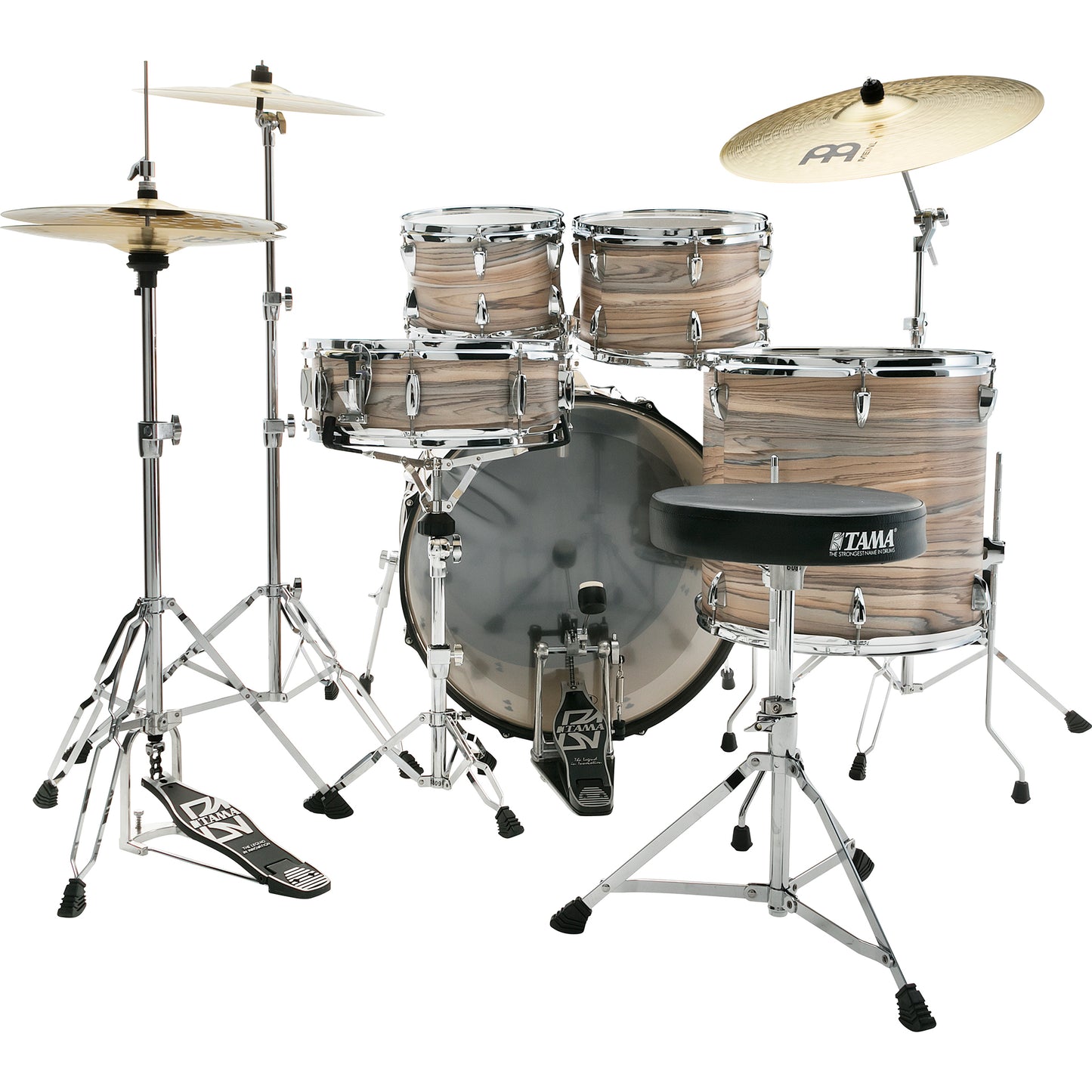 TAMA Imperialstar 5-piece Complete Kit - Natural Zebrawood Wrap
