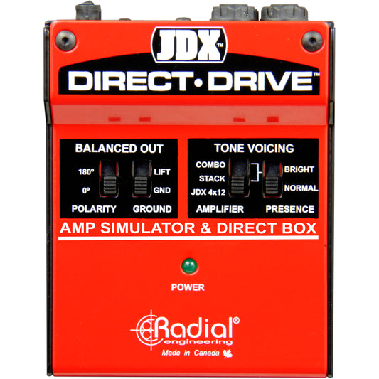 Radial JDX Direct-Drive Amp Simulator and DI Box