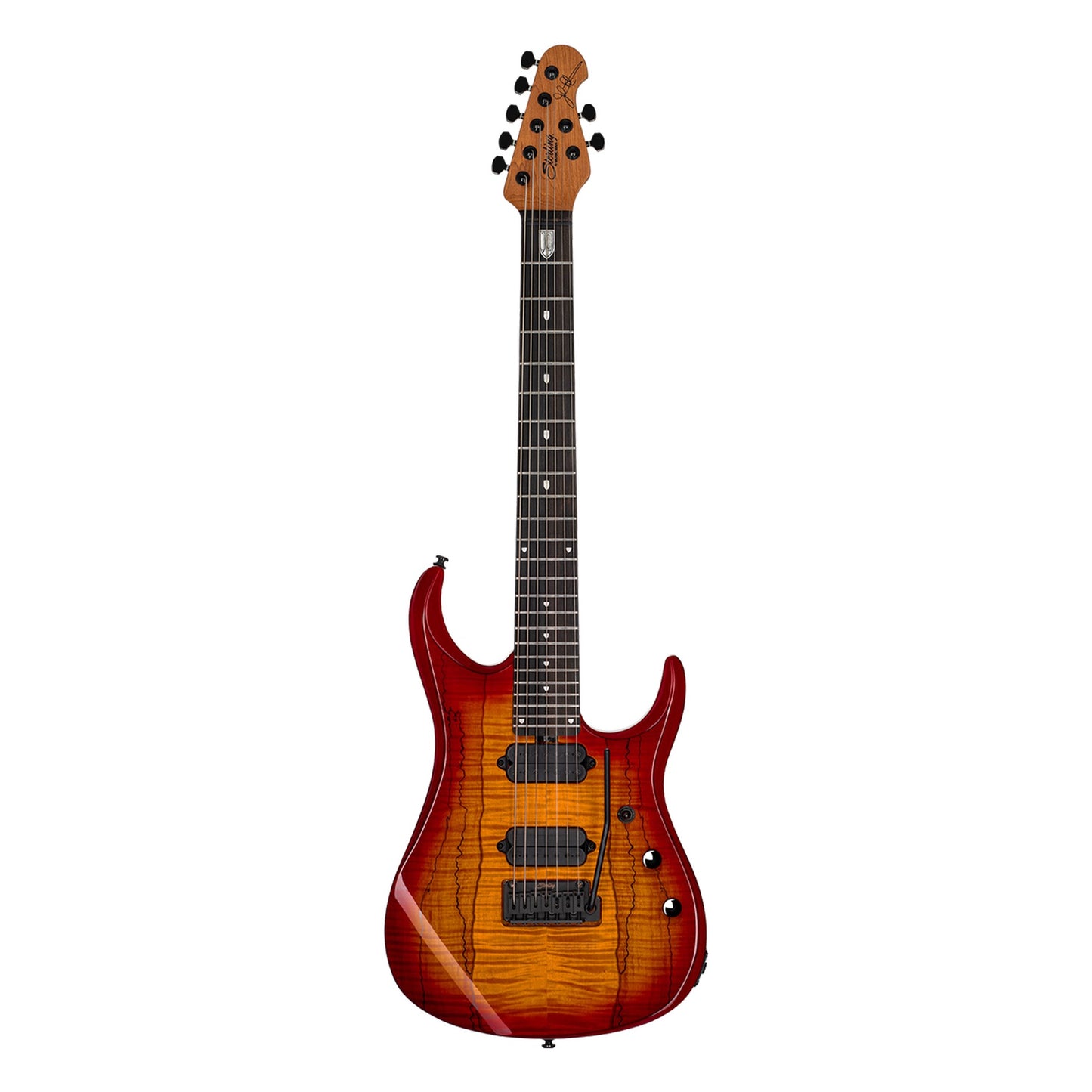 Sterling by Music Man John Petrucci Dimarzio 7-string - Blood Orange Burst