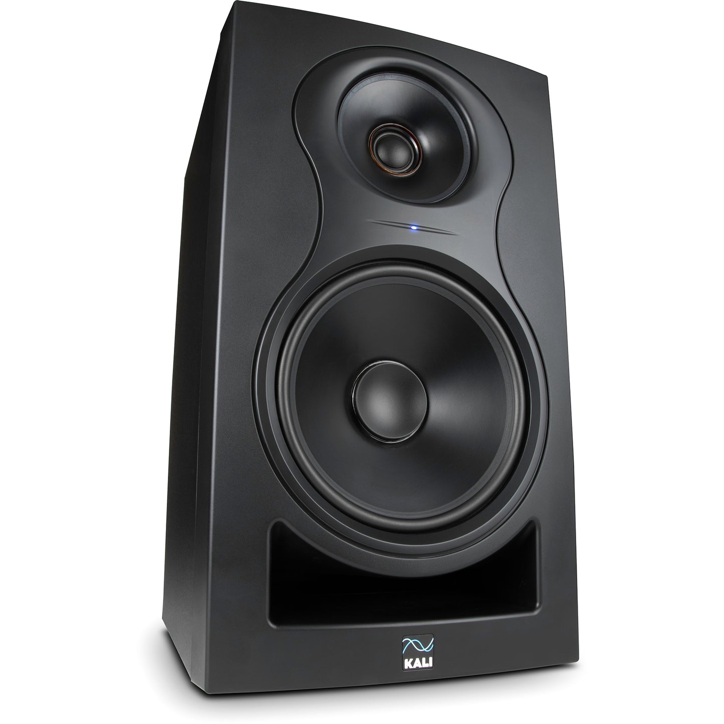 Kali Audio IN-8 8" Powered 3-way Studio Monitor - 140W Speaker System - Boundary Compensation EQ Settings - For Mixing, Recording, Audio Production - XLR, TRS, RCA Inputs - Single, Black