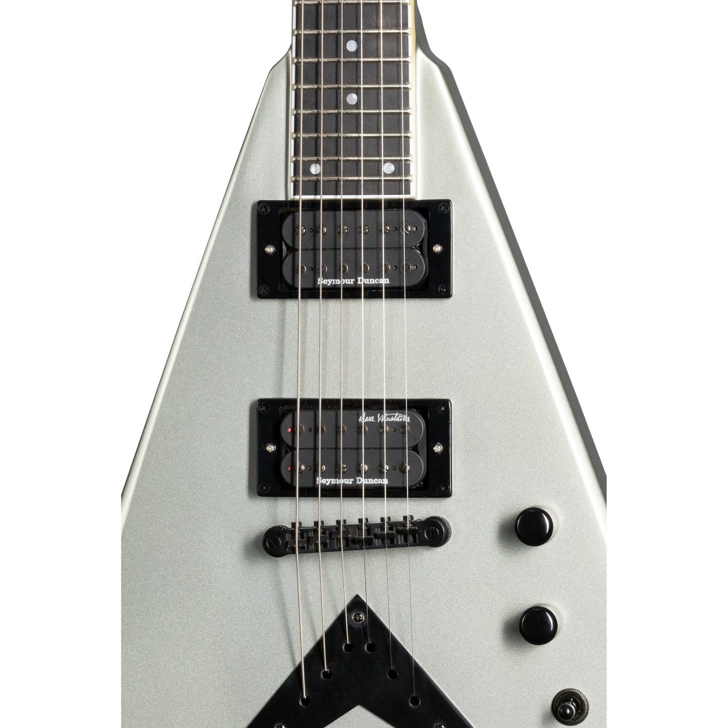 Kramer Dave Mustaine Vanguard Electric Guitar w/ Case - Silver Metallic