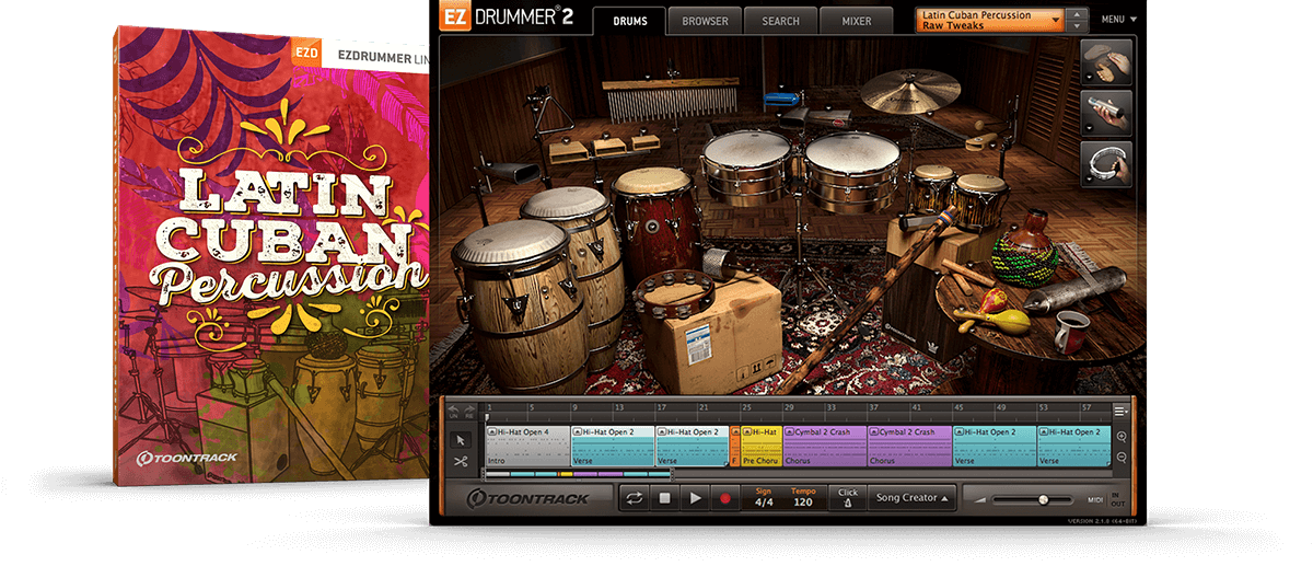 Toontrack Latin Cuban Percussion EZX