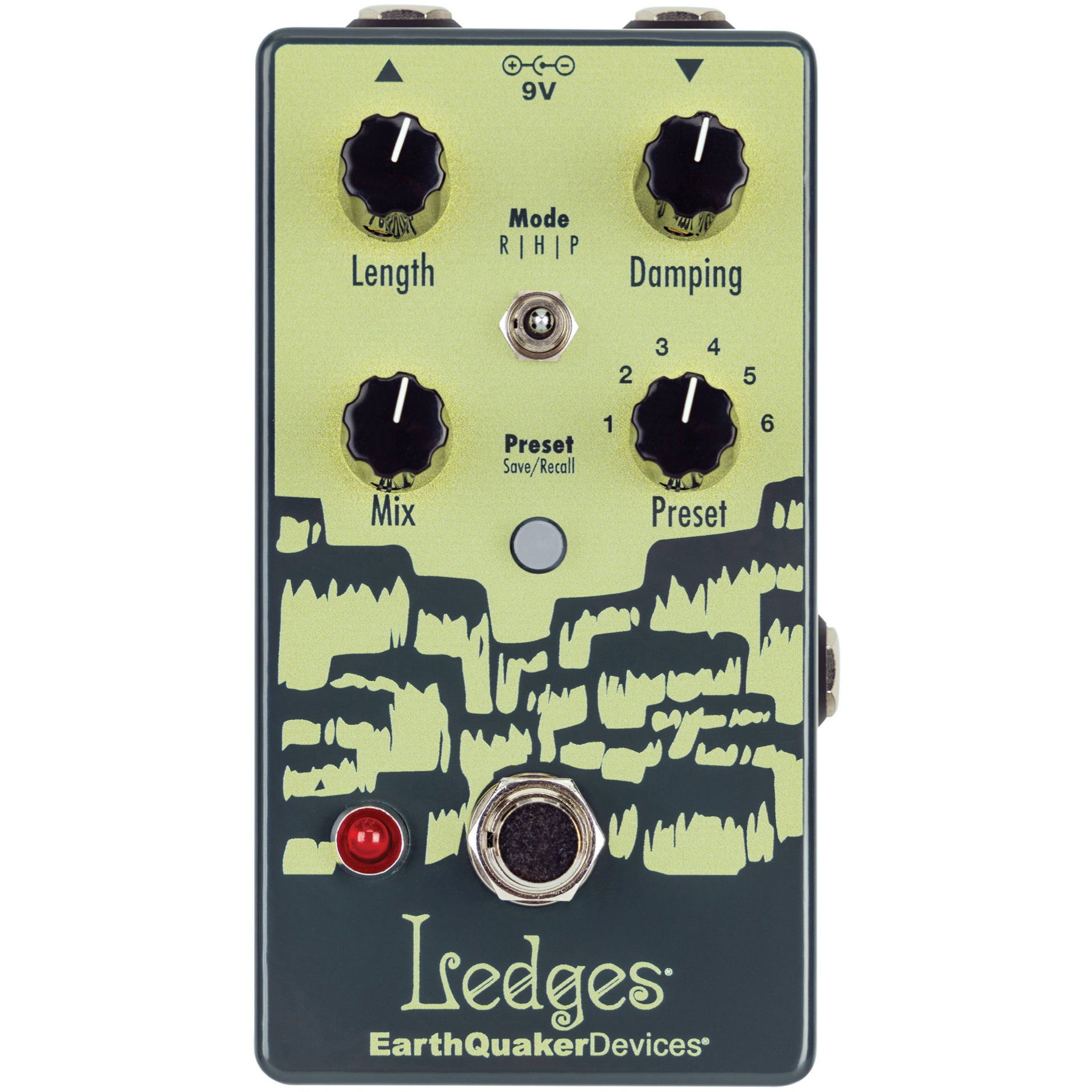 reverb pedal with presets EarthQuaker Devices Ledges Tri-Dimensional Reverberation Machine Pedal