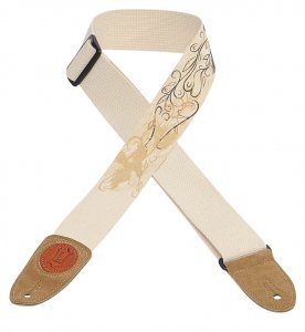 Levy's 2" Cotton Guitar Strap with Urban-Style Bird Design
