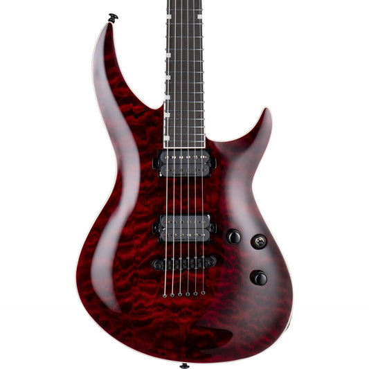 ESP LTD H3-1000 QM Electric Guitar, See Thru Black Cherry