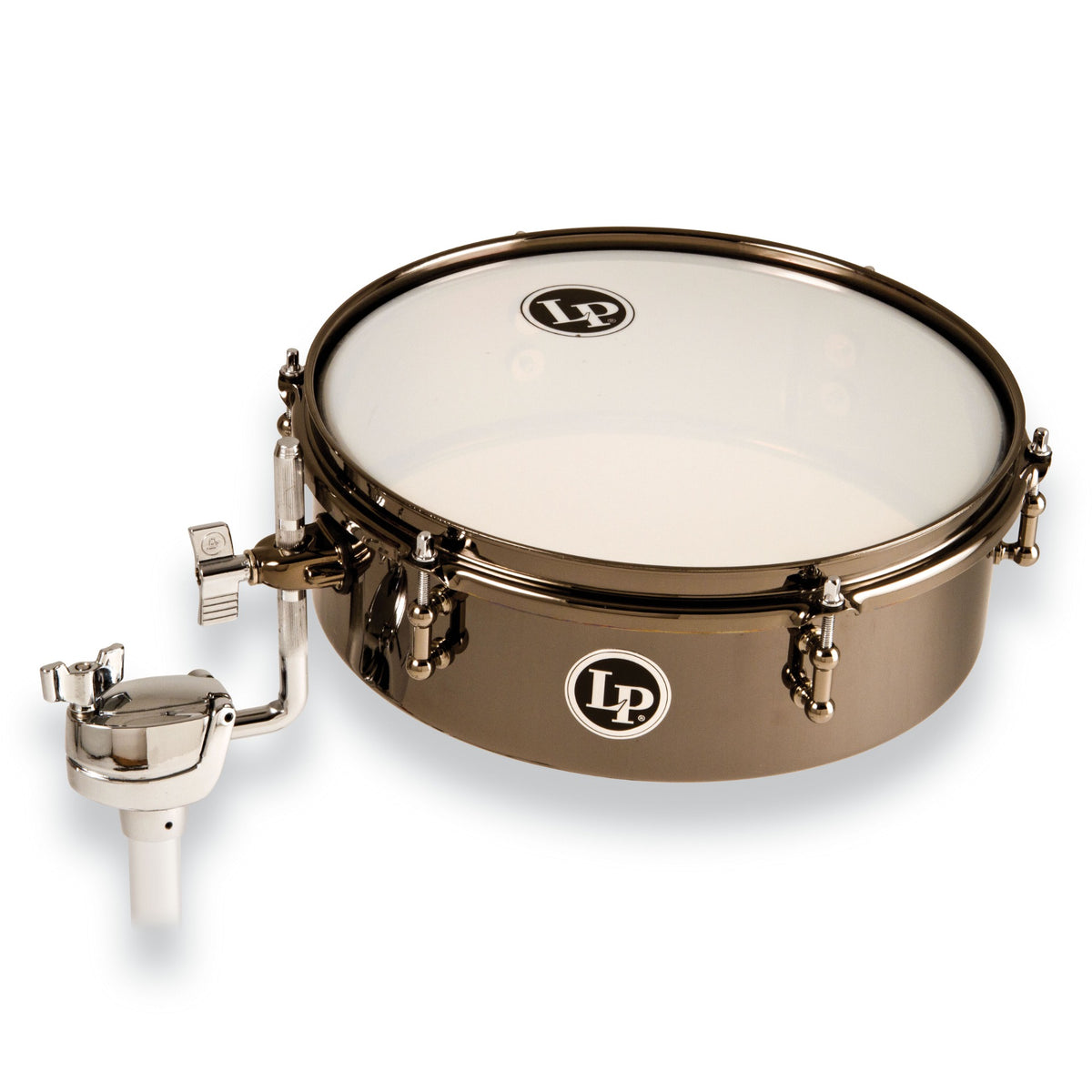 Latin Percussion LP812-BN 12-inch Mountable Drum Set Timbale - Black Nickel