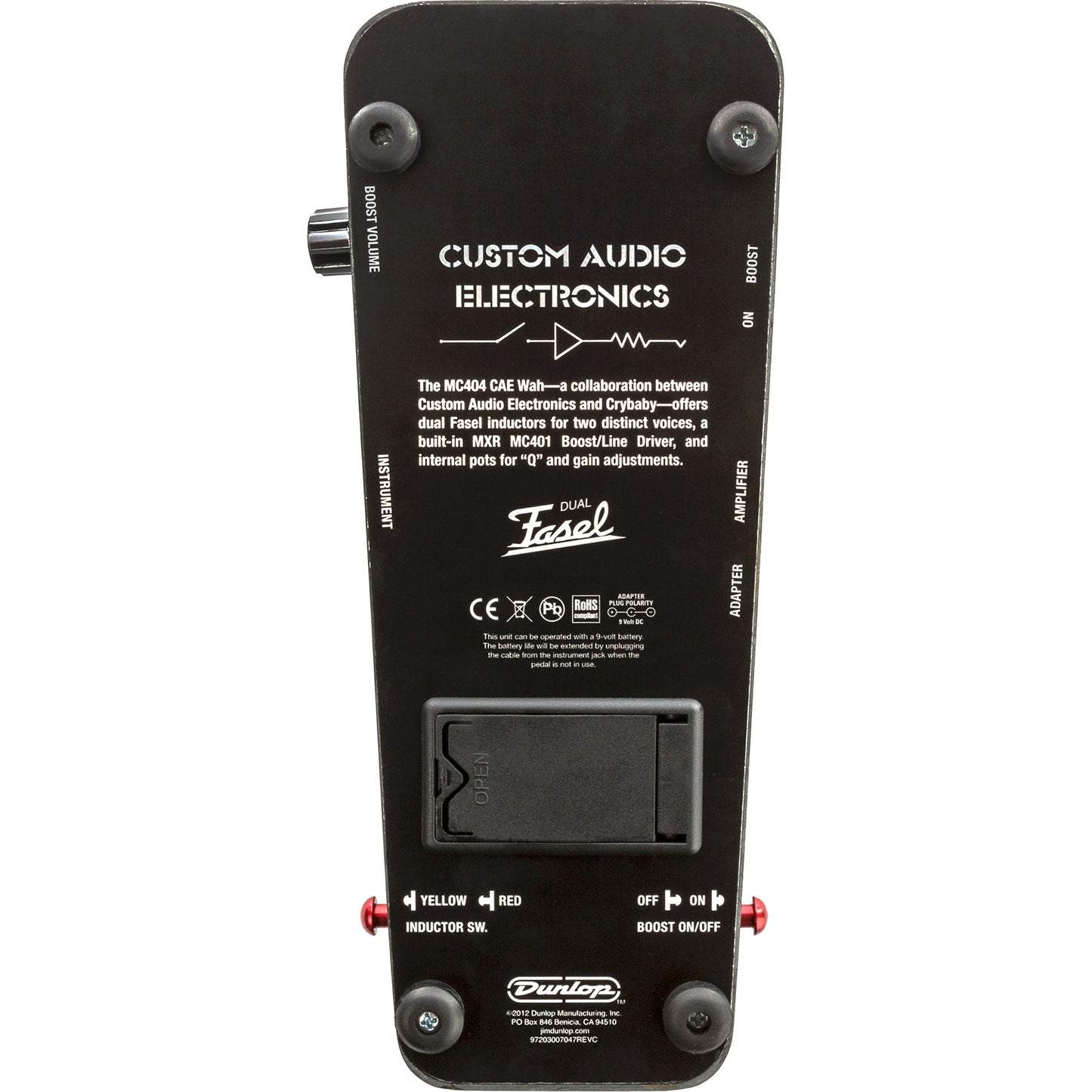 Dunlop MC404 CAE Custom Audio Dual Inductor WAH Guitar Pedal