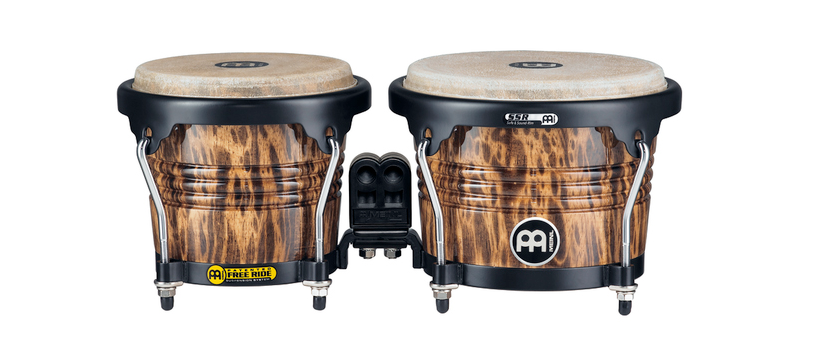 Meinl FWB190 lb Free Ride Designer Series Bongos with Leopard Bur