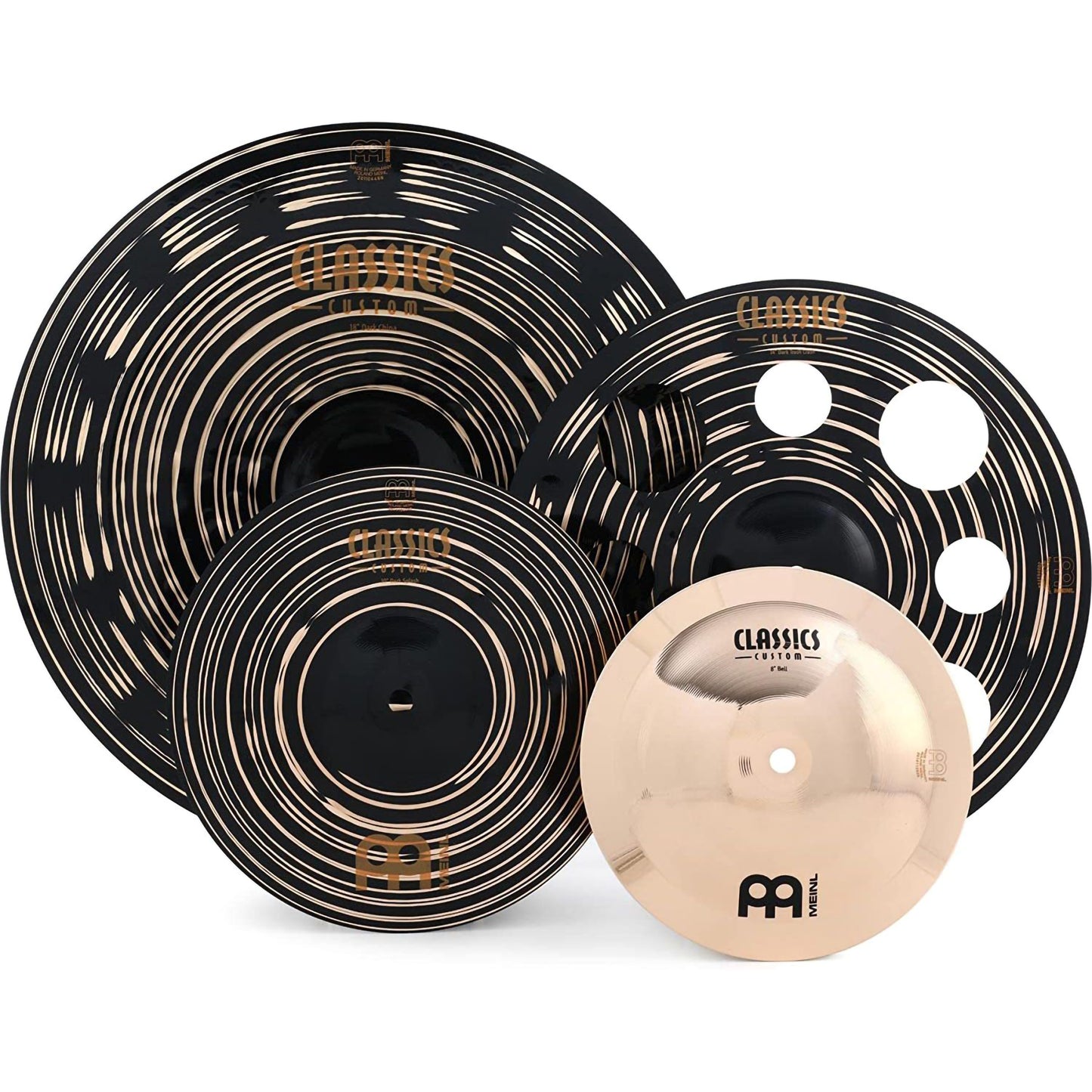 Meinl CCD-FX Classics Custom Dark Effects Pack with Free 8" Brilliant Bell