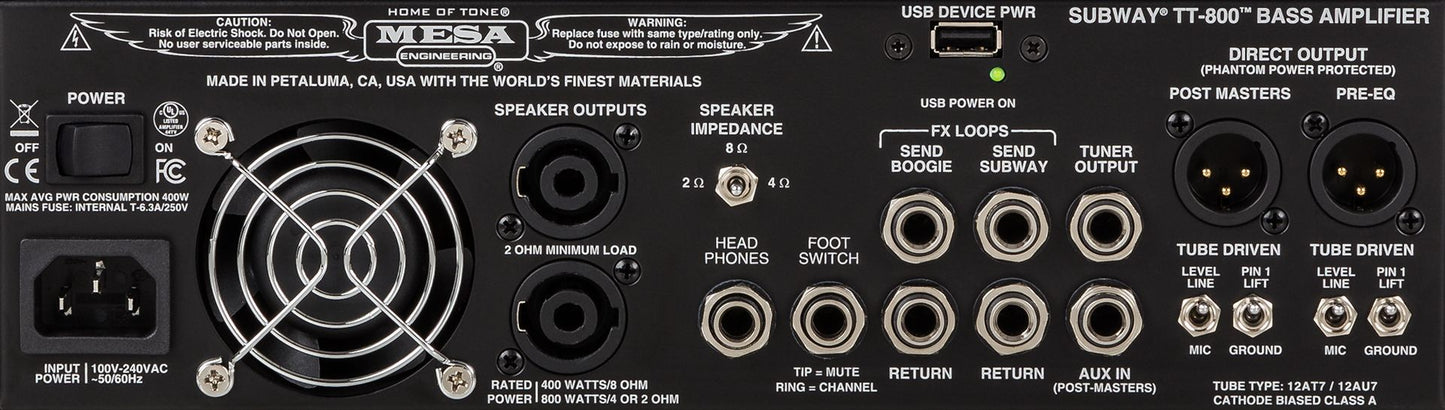 Mesa Boogie 6.TT8 TT800 2 Channel 800 Watt Hybrid Head