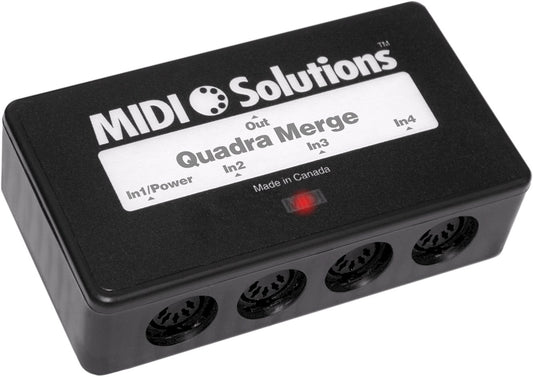 MIDI Solutions Quadra Merge 4 In 1 Out MIDI Merger