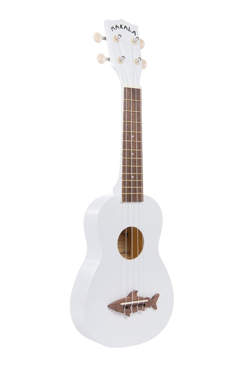 Kala Makala Shark Bridge Soprano Ukulele in White