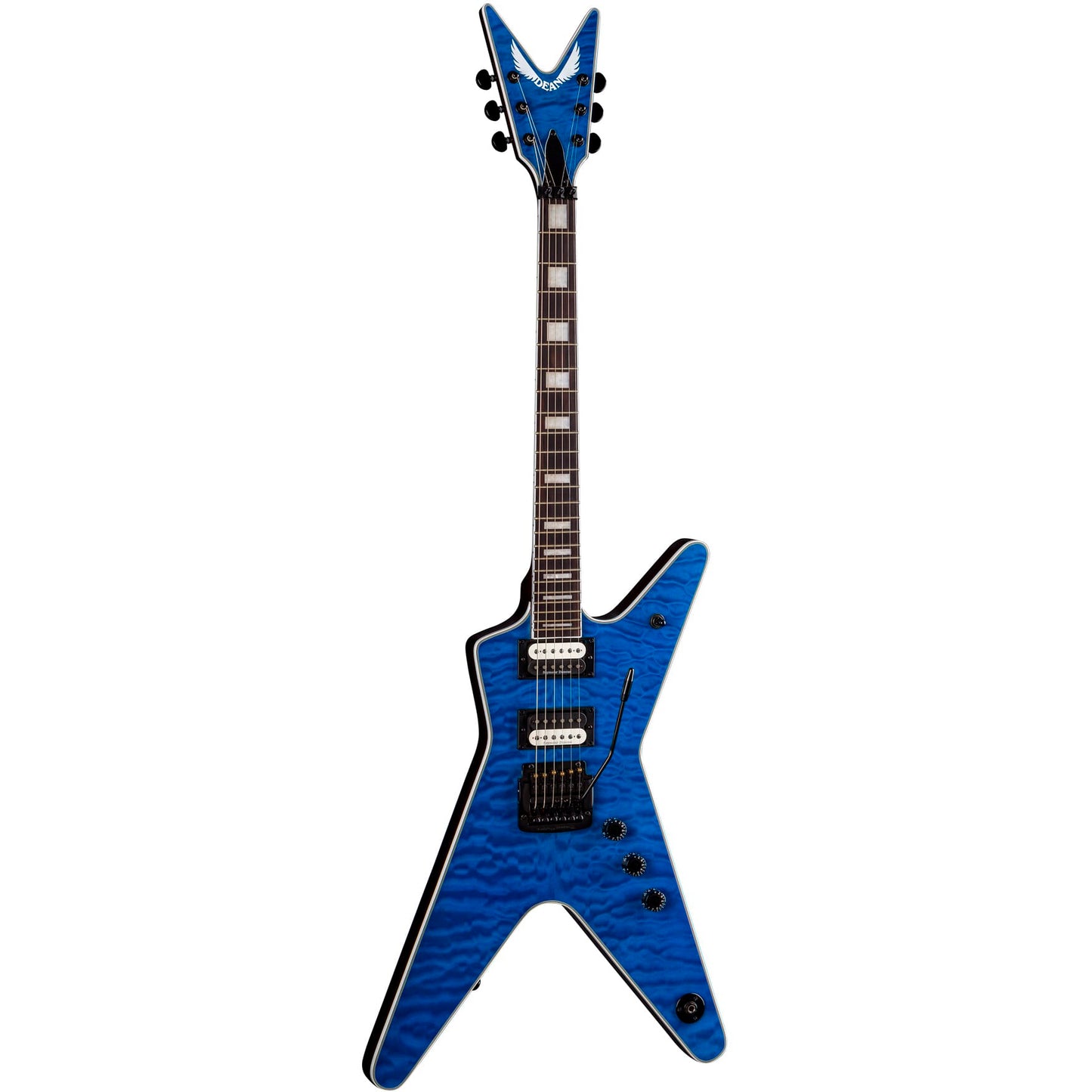 Dean Guitars ML Select 24 Kahler Quilt Top Electric Guitar - Trans Blue