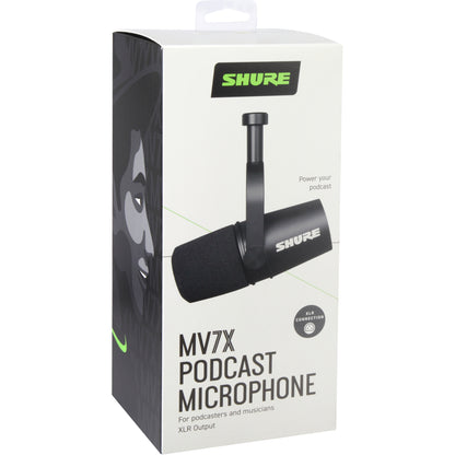 Shure MV7X Dynamic Podcast Microphone - Black