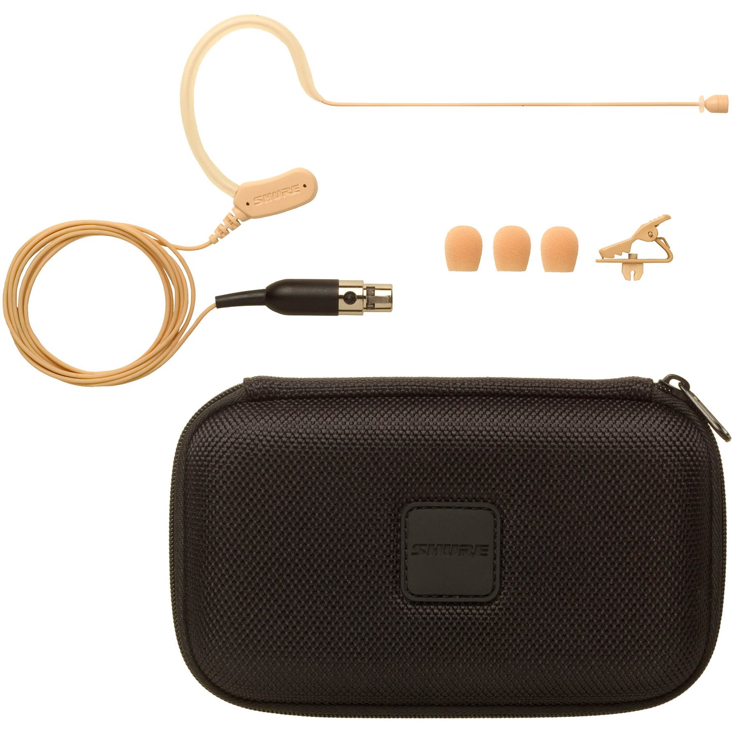 Shure MX153 Earset Condenser Microphone Tan w/ TA4F Connector