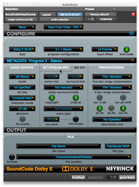 Neyrinck SoundCode for Dolby E Encorder