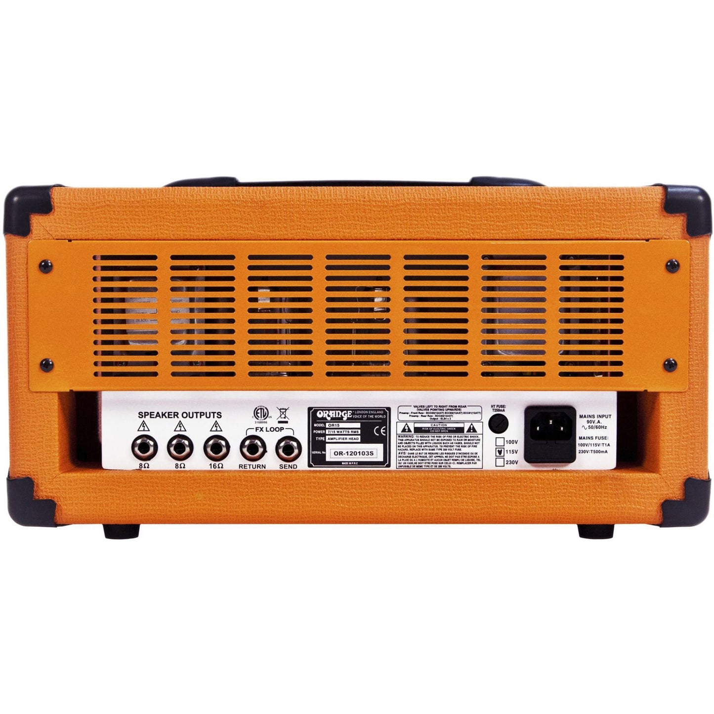 Orange Amplifiers OR Series OR15H 15W Compact Tube Guitar Amp Head