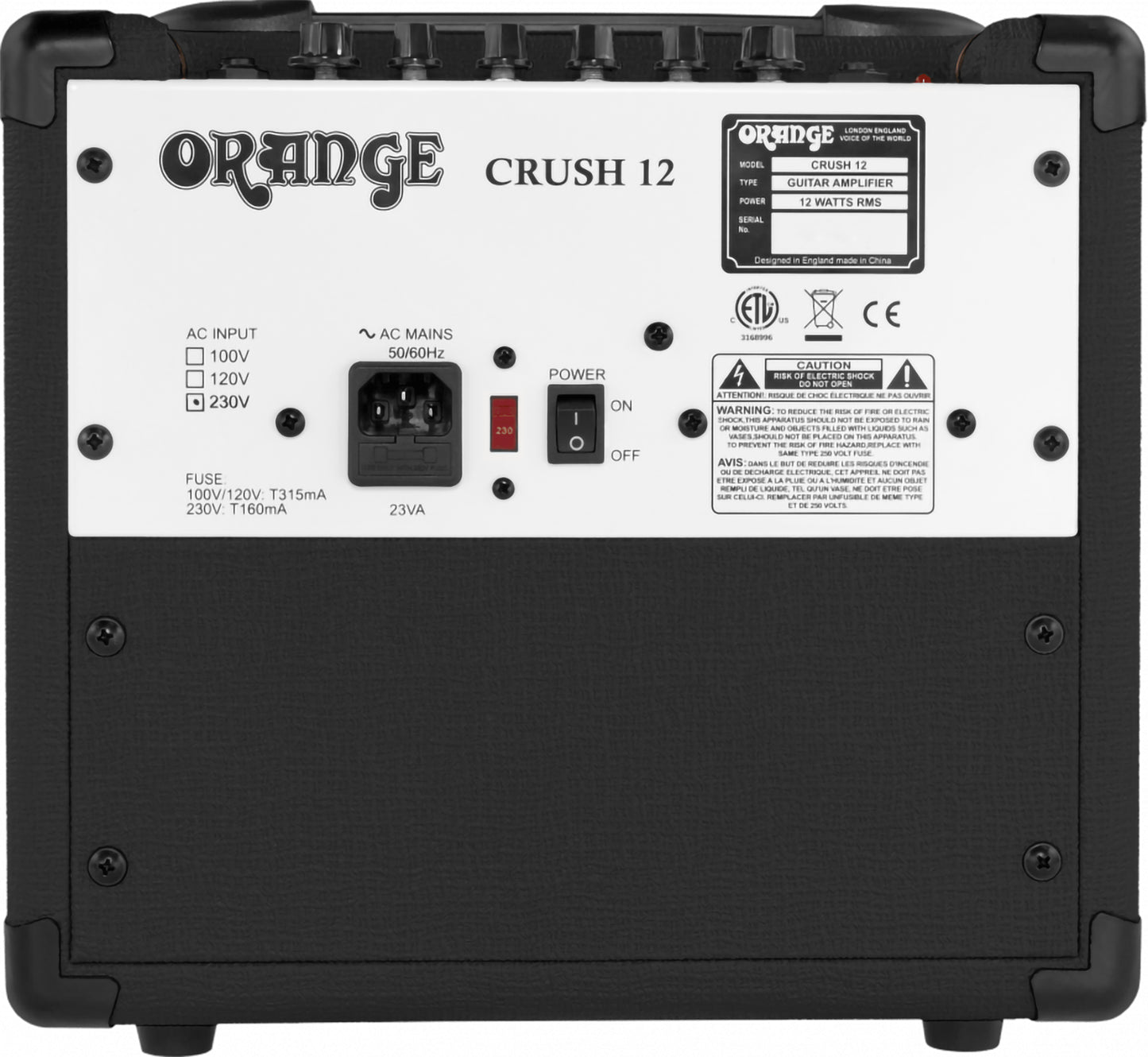 Orange Crush 12B 12-Watt Guitar Amp Combo Black