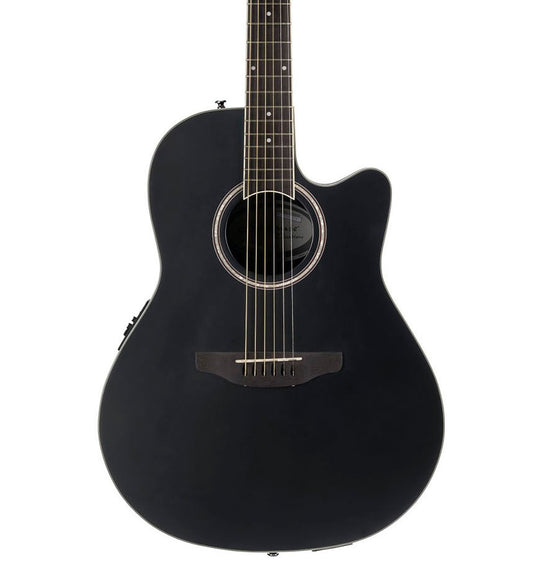 Ovation AB24-5S Mid Depth Acoustic Guitar in Black Satin