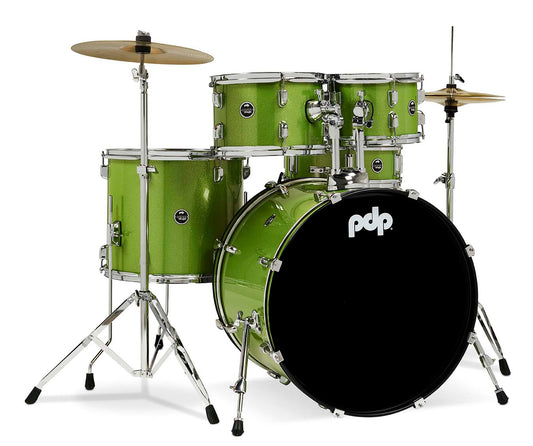 Pacific Drums & Percussion Centerstage 5-Piece Drumkit - Electric Green Sparkle