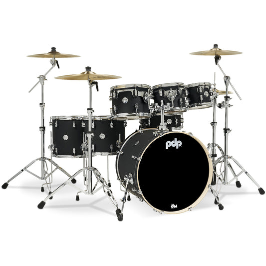 Pacific Drums & Percussion Concept Maple 7-Piece Shell Pack - Satin Black