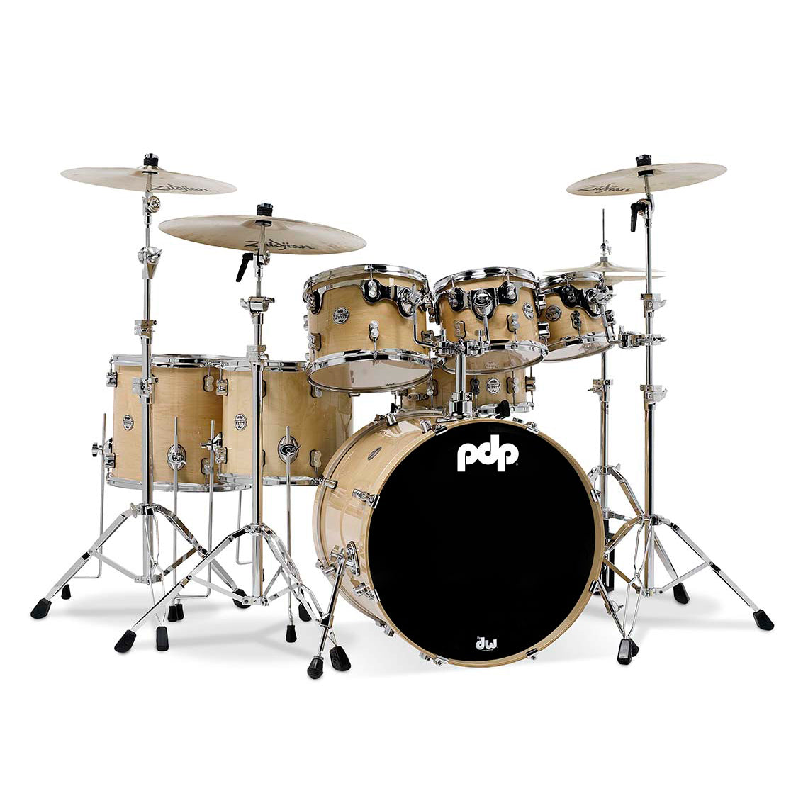 Pacific Drums & Percussion Concept Series 7-Piece Drum Kit - Natural Lacquer