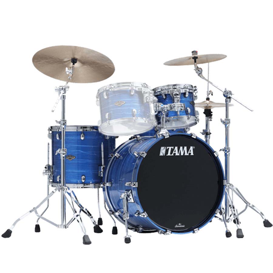 Tama Starclassic Walnut Birch Lacquer 3-Piece Shell Pack - Lacquer Ocean Blue Ripple
