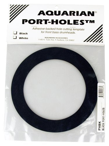 Aquarian PHBK Bass Drumhead 5" Port-Hole - Black