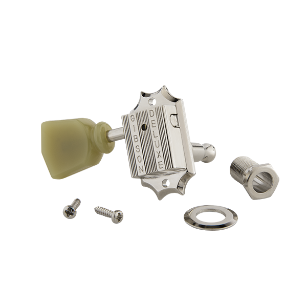 Gibson Deluxe Green Key Tuner Set - Vintage Nickel