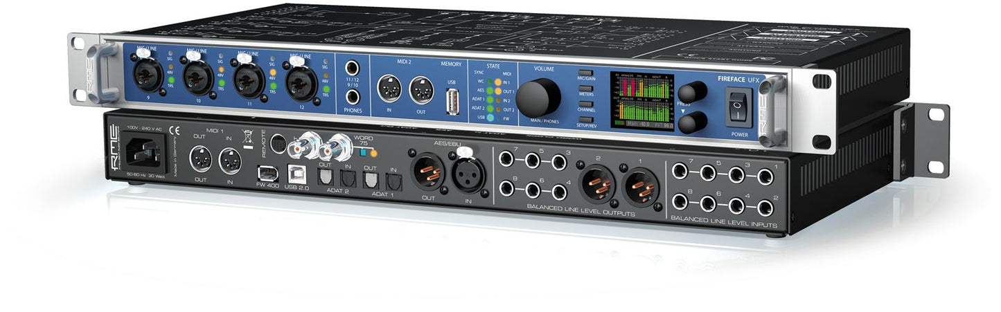 RME Fireface UFX Audio Interface USB 2.0 High Speed 60-Channel (FIREFACEUFX)