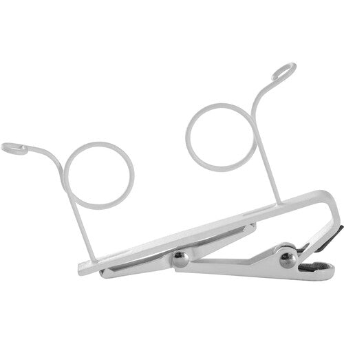 Shure Dual Tie Clip, White