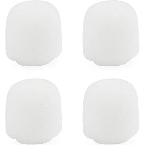 Shure Snap-Fit Lavalier Foam Windscreen (White, 4-Pack)
