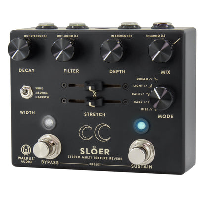 Walrus Audio Slöer Stereo Ambient Reverb Pedal, Black