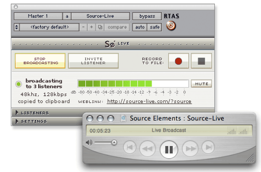 Source Elements Source Connect Live for Pro Tools