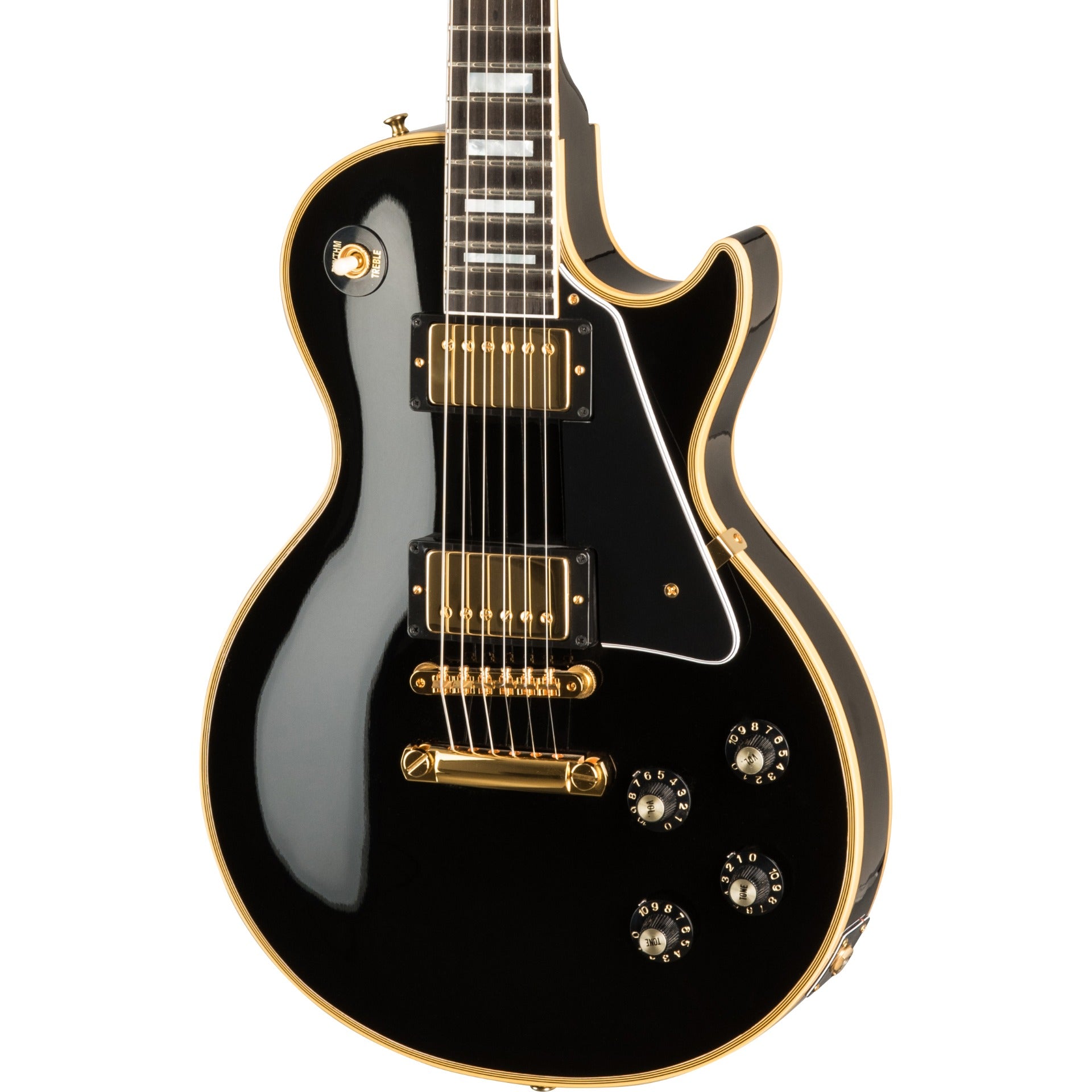 Guitare électrique Gibson 1968 Les Paul Custom Reissue Gloss Ebony