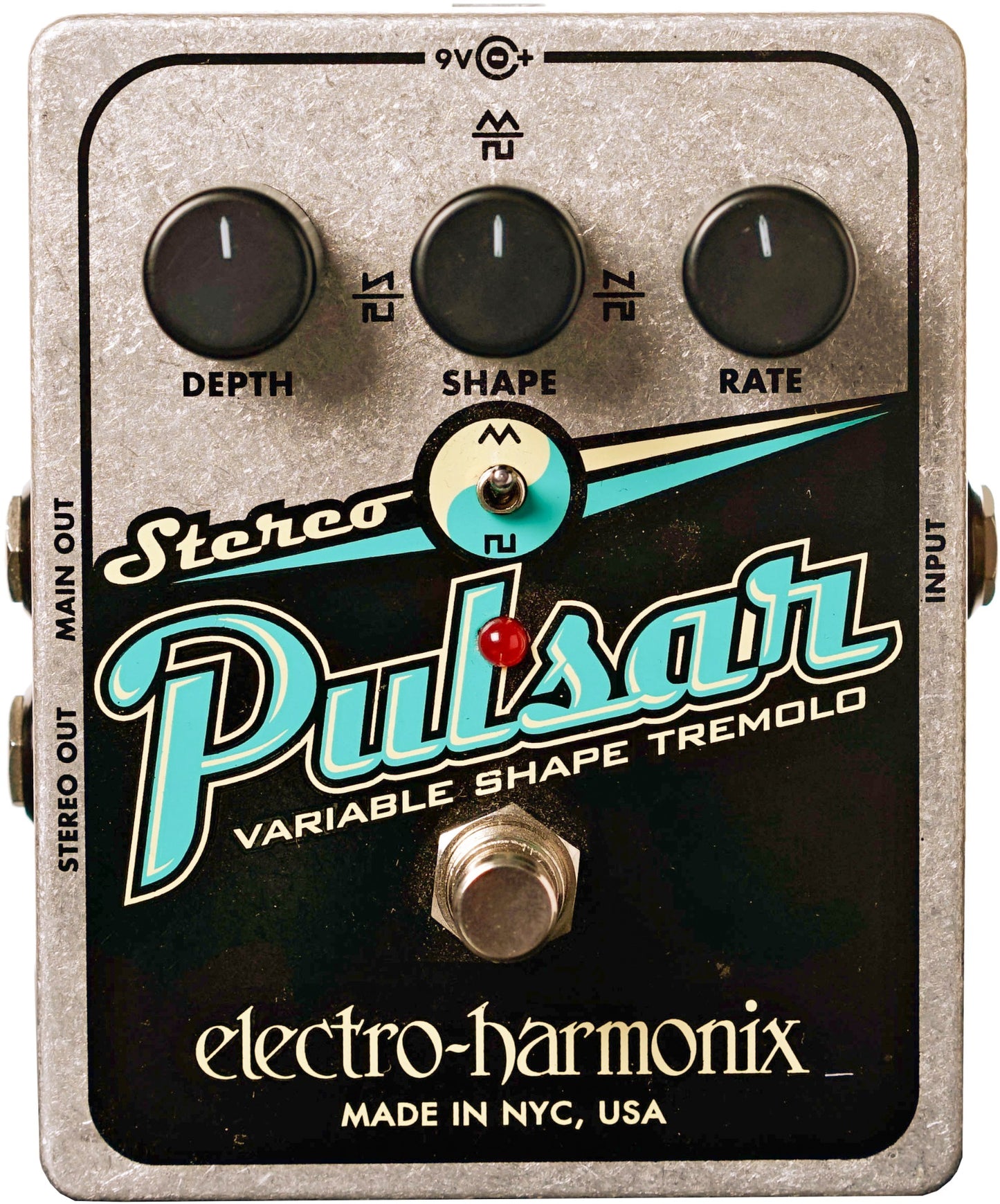 Electro Harmonix Stereo Pulsar Variable Shape Analog Tremolo Pedal
