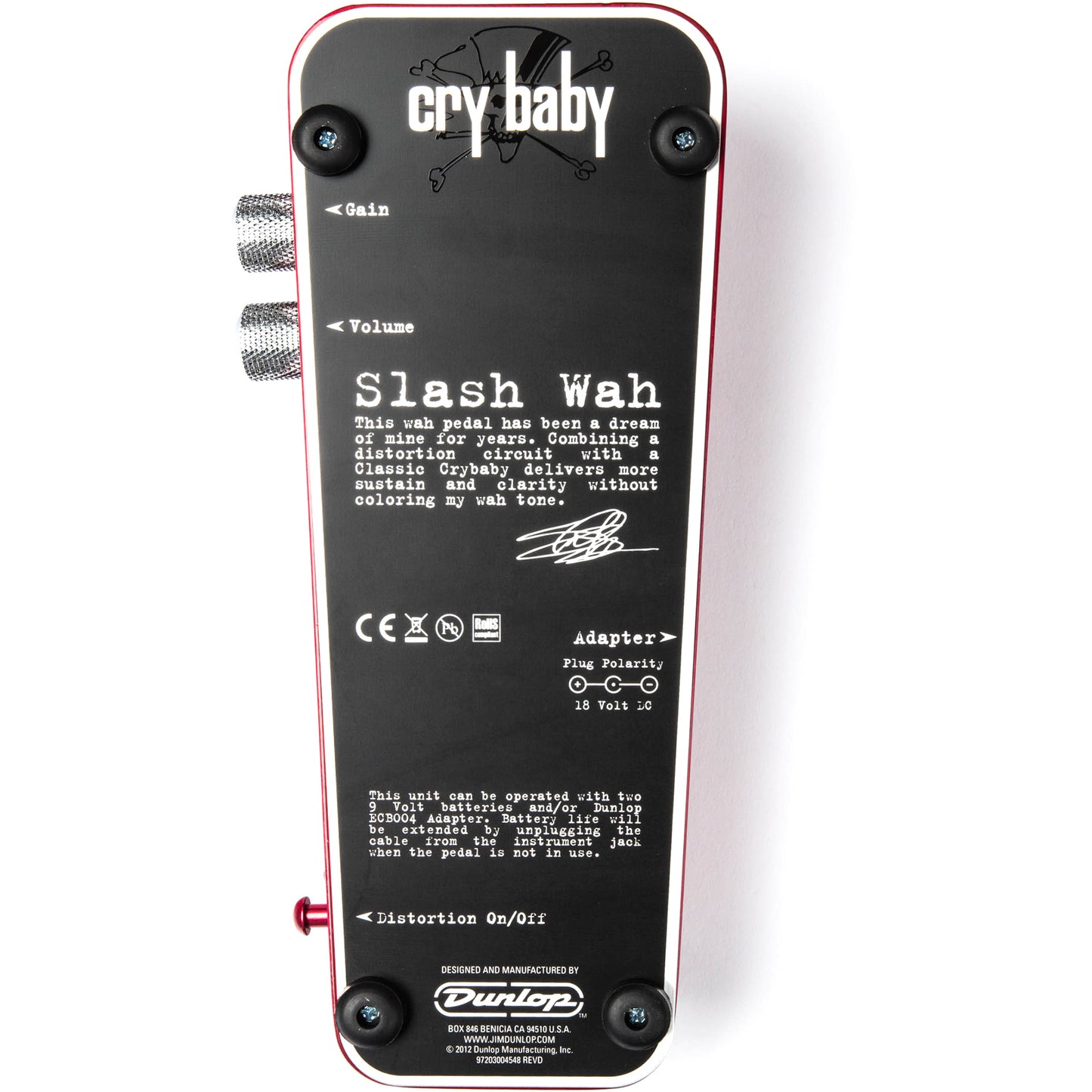 Dunlop SW95 Crybaby Slash Wah Pedal