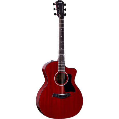 Taylor 224CE DLX LTD Acoustic Electric Guitar - Trans Red