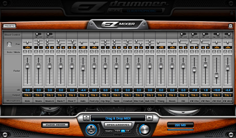 Toontrack Claustrophobic EZX Expansion for EZ Drummer