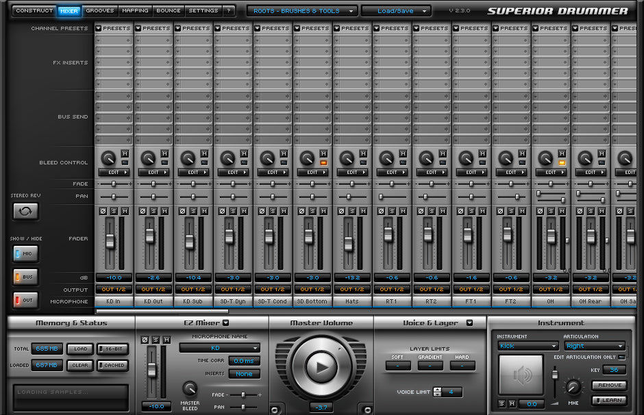 Toontrack TT158 Roots SDX Brushes, Rods, Mallets