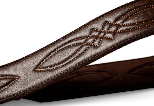 Taylor 2" Vegan Leather Guitar Strap - Chocolate Brown
