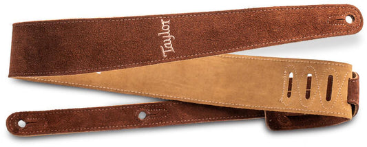Taylor TS250-05 Chocolate Suede Logo Guitar Strap