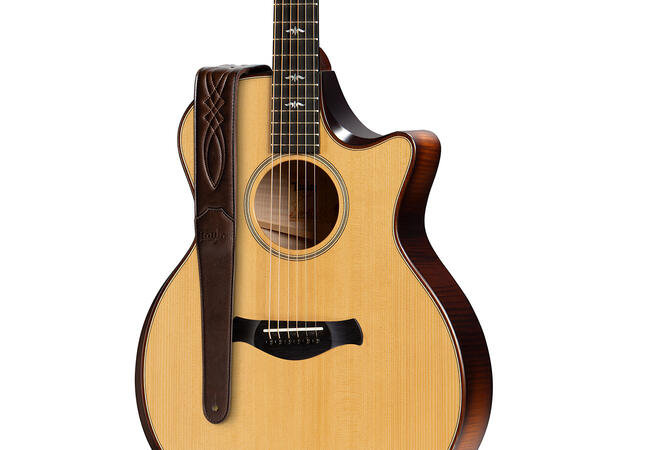 Taylor 2" Vegan Leather Guitar Strap - Chocolate Brown