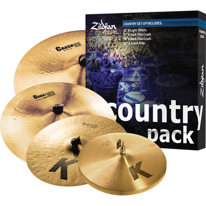 Zildjian Country Pack Cymbal Set Bundle