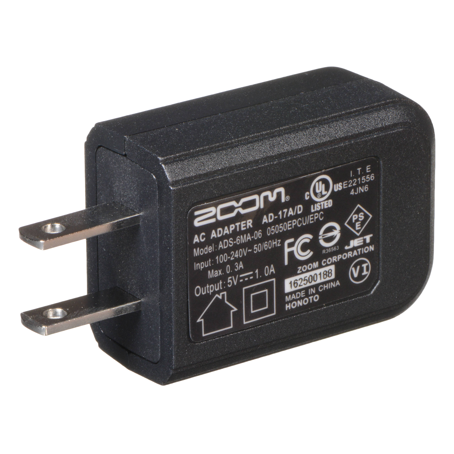 Zoom AD-17 AC Adapter for R8, H6, H2n, H1, & Q2HD Recorders