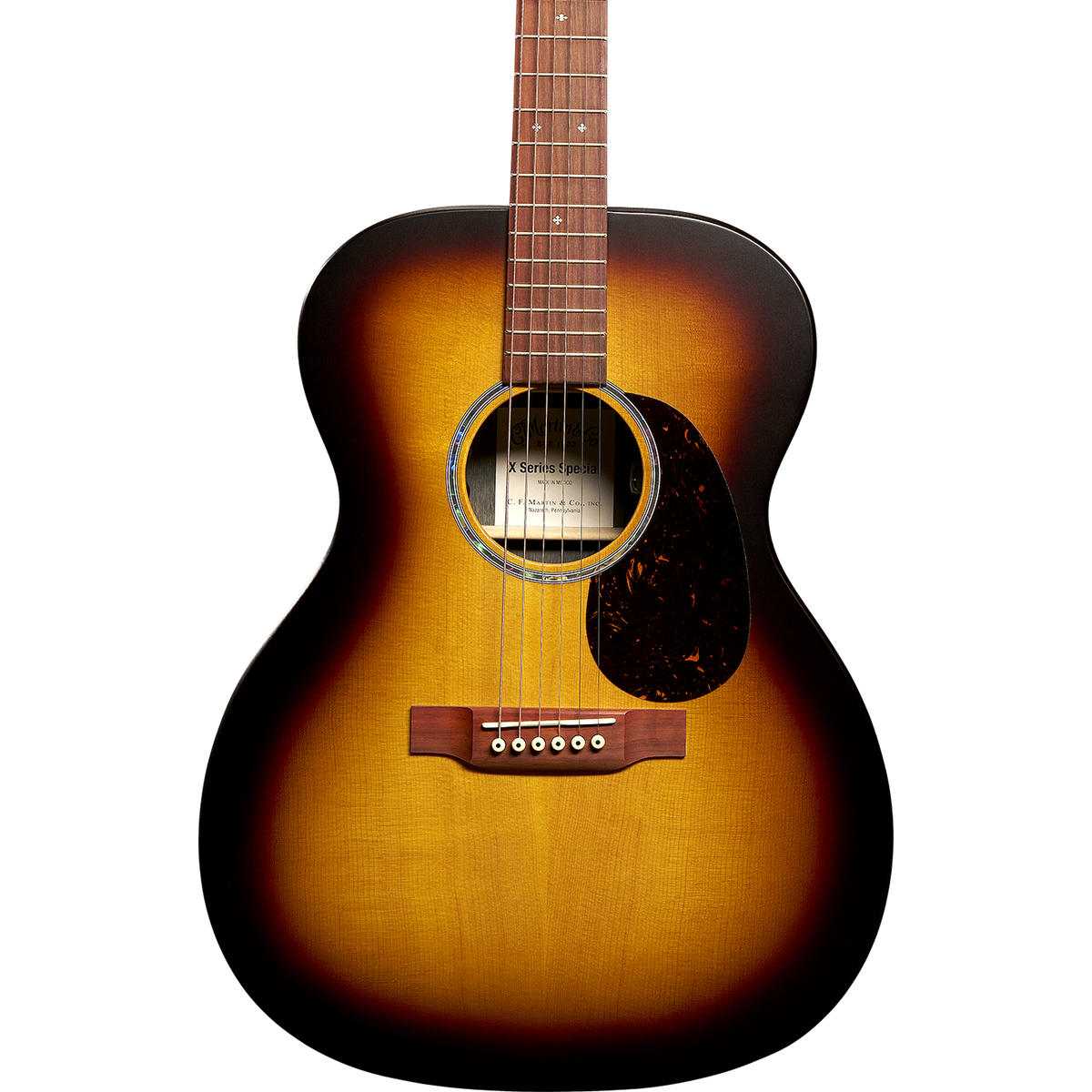 Martin 000-X2E Brazilian Burst Special Acoustic Electric Guitar - Vintage Burst