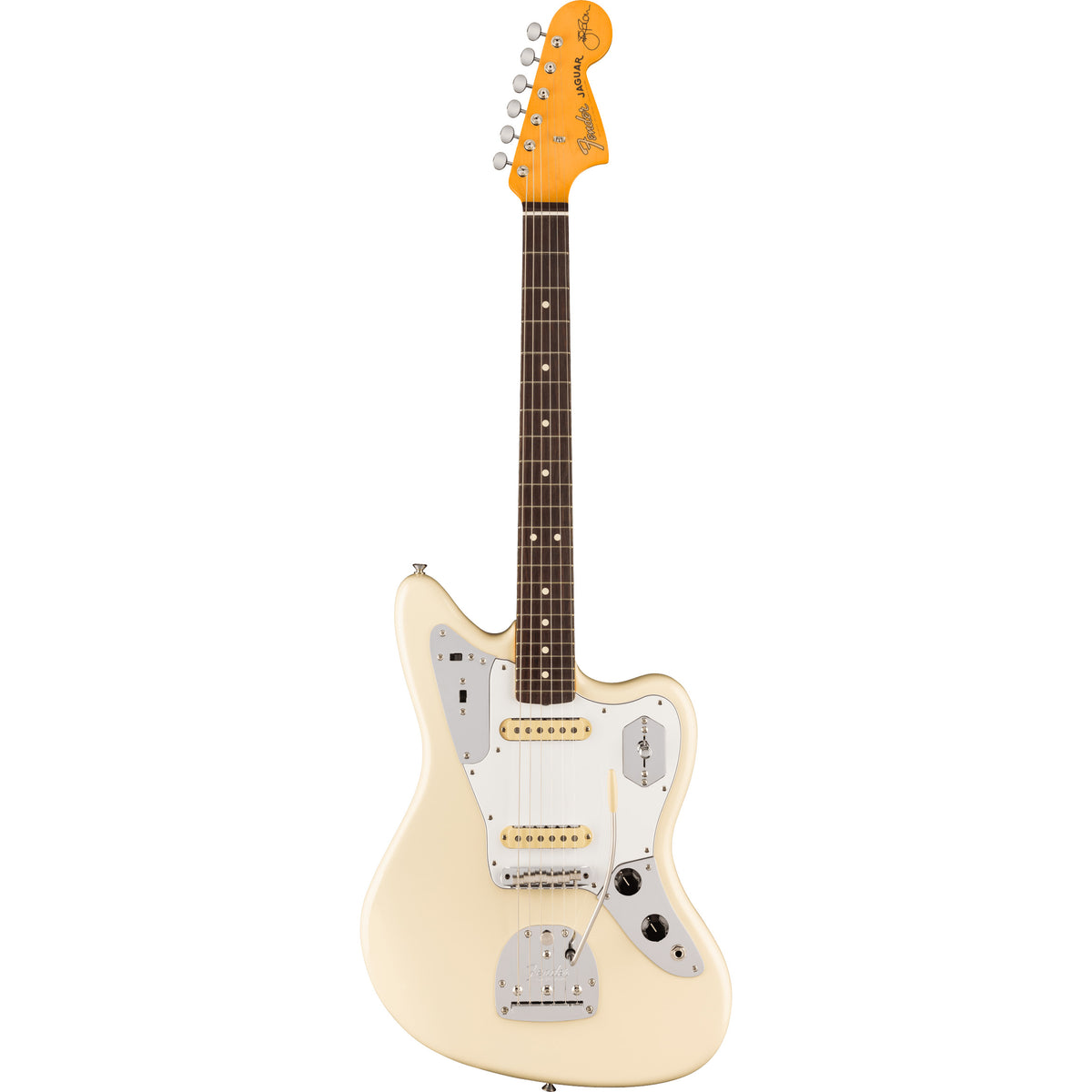 Fender Johnny Marr Jaguar in Olympic White Finish with Case