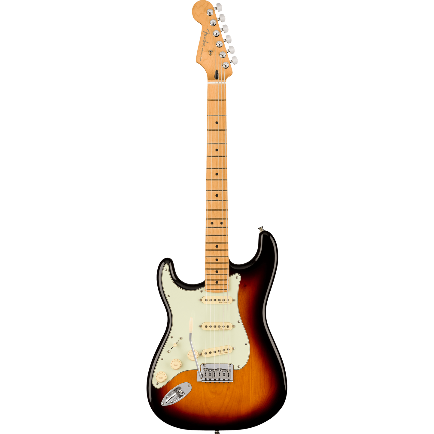 Fender Player Plus Stratocaster®, Left-Hand Electric Guitar, 3-Color Sunburst